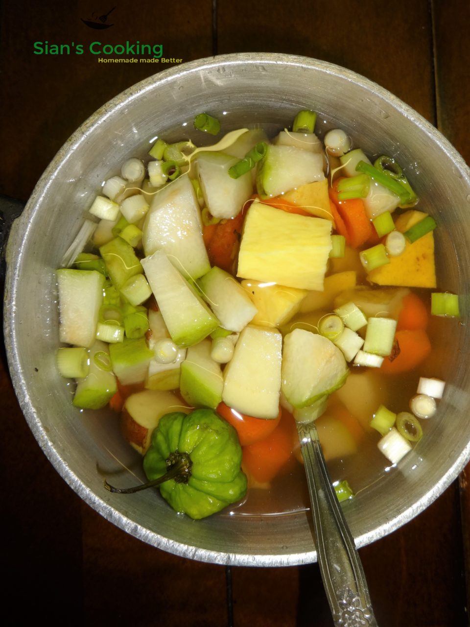 soup-veggies-with-yellow-yam-and-scotch-bonnet