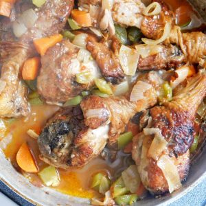 Jamaican style brown stew chicken