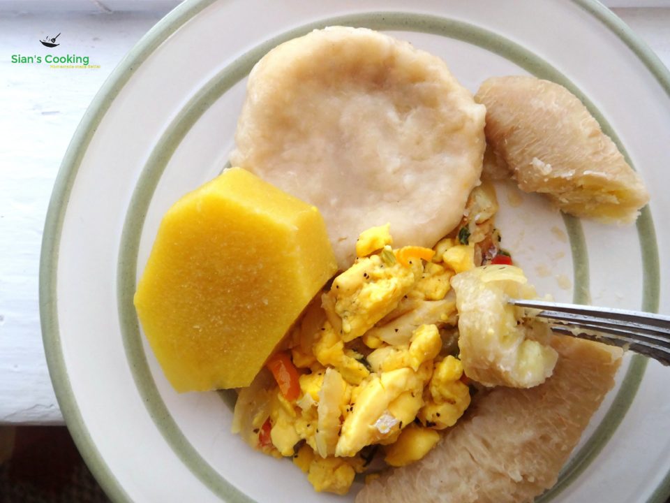 ackee and saltfish meal