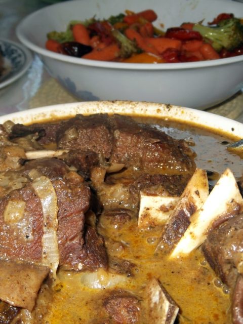 stewed goat meat